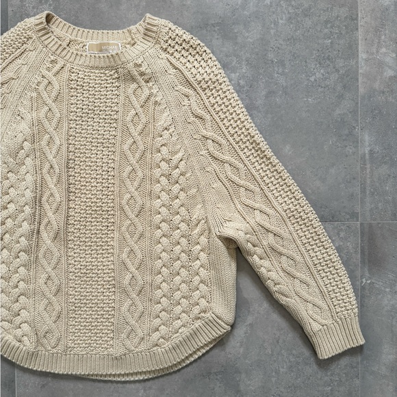 Michael Kors Tan Cable Knit Sweater XS - Picture 3 of 10